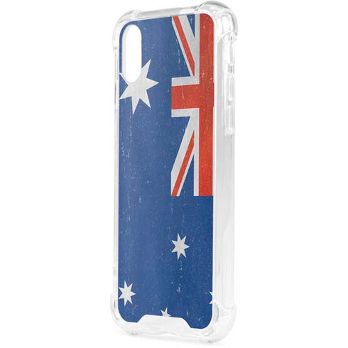 Australia Flag Distressed iPhone XS Clear Case